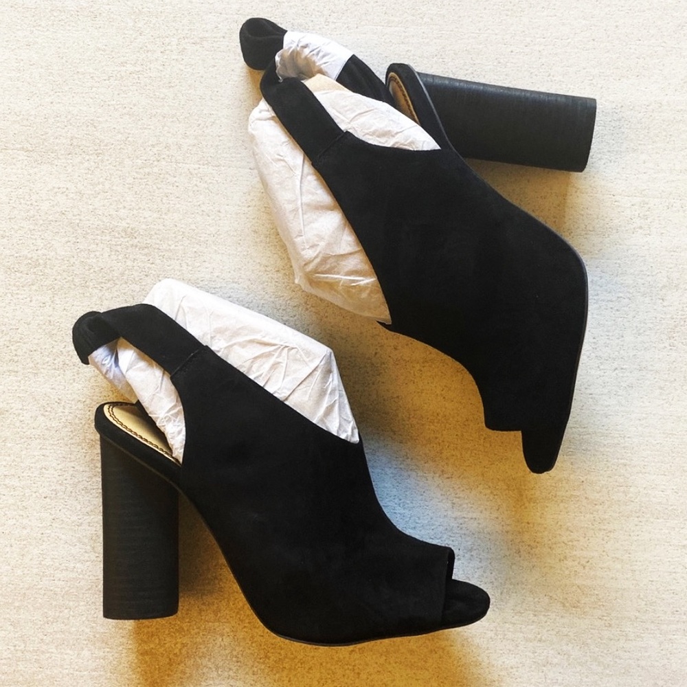 SPLENDID Black Navarro Open toe Heeled Sandal